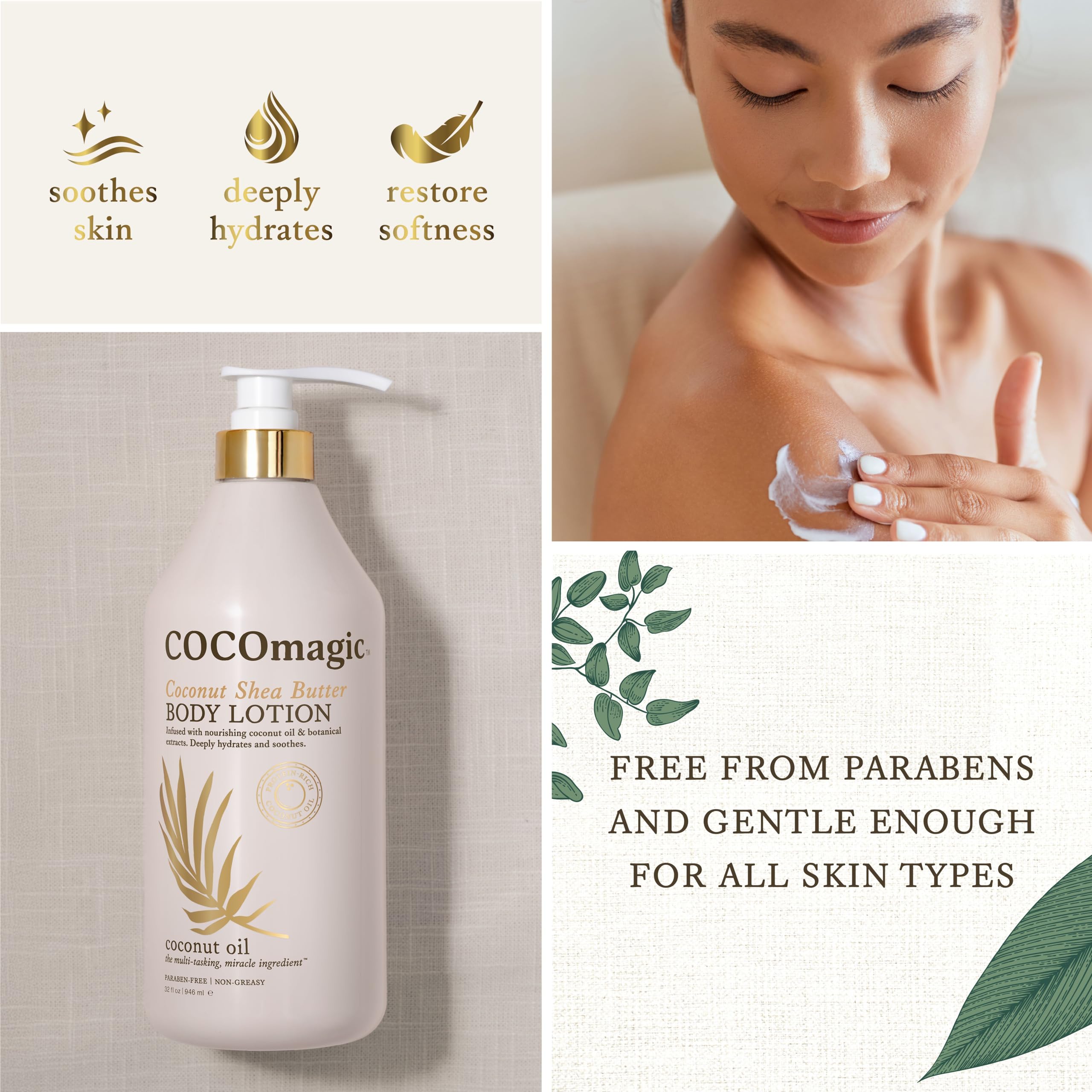 Amazon.com : Cocomagic Coconut Shea Butter Body Lotion | Deeply